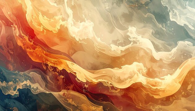 Abstract fluid art, flowing colors