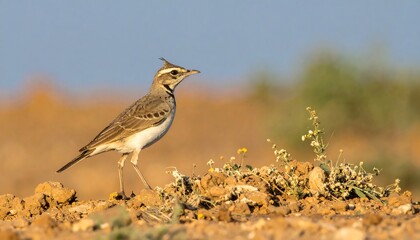 Bird in arid landscape