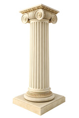 Obraz premium Greek column isolated on white or transparent background