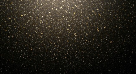 Obraz premium Abstract Black Glitter Sparkle Background with Golden Dust Particles for Glamourous Event