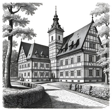 Illustration eines Ortsschildes der Gemeinde Wackerow in Mecklenburg-Vorpommern