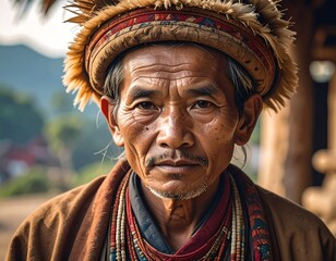 Elderly man in traditional attire