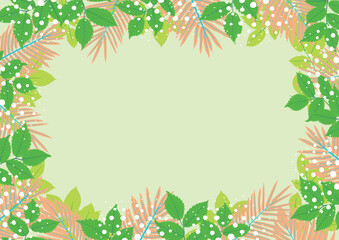 Feehand Leaf pattern background. Leaf vactor design for background, style nature with space for text - design for background social media, postcards, poster, business card, flyer, brochure other.