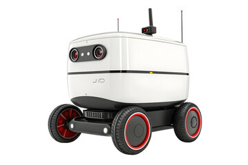Delivery robot 3d illustration isolated on white or transparent background