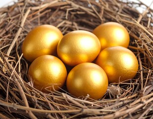 Golden eggs in a bird's nest