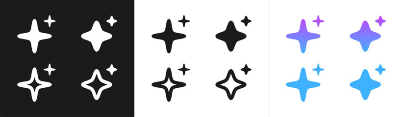 Generative AI logo icon magic sparkle stars symbol , Artificial intelligence sign. Vector ai generated icon gradient blue logo