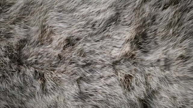 Close-up texture of gray furry surface with natural patterns