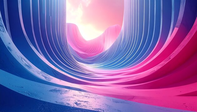 Abstract futuristic tunnel