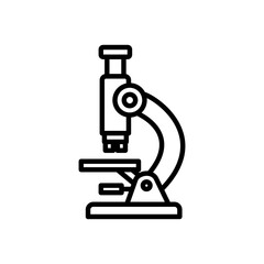 microscope icon vector, line style icon