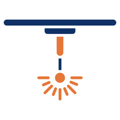 Laser Melting solid color icon
