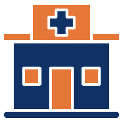 Obraz premium Clinic solid color icon