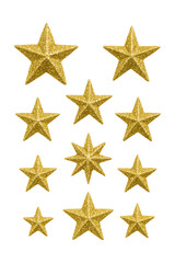 Glittering Golden Stars High quality Realistic image