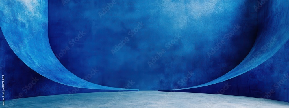 Poster create a minimal blue background for presentations and studio backdrop with design concept