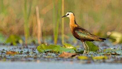 Bird in marsh habitat