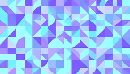 Fototapeta premium Abstract geometric pattern in pastel blues and purples