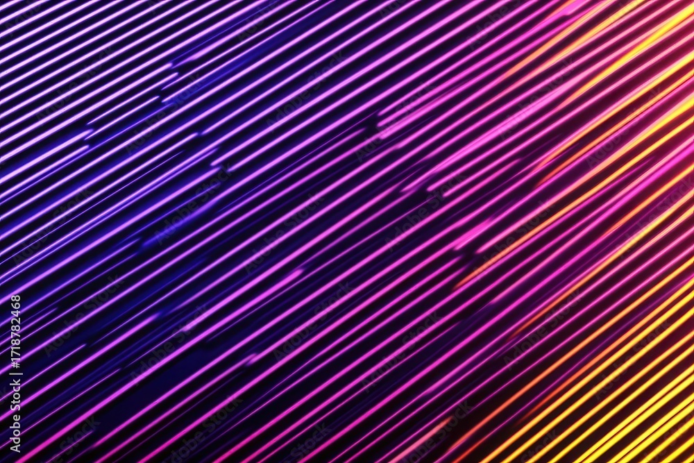 Poster colorful lines creates an abstract background with neon glow effect theme.