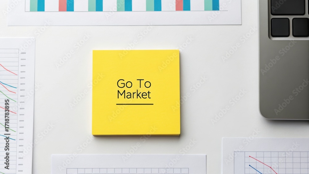 Aufkleber startup success execution competition goals concept. sticky note with 