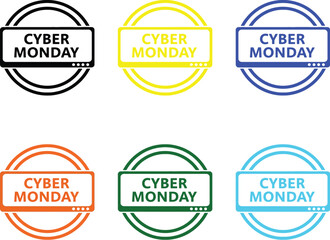 Obraz premium Cyber monday deals and sales promotion vector illustration