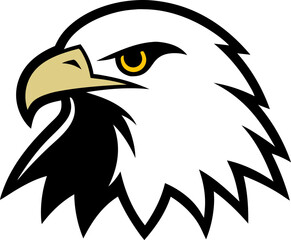 Fototapeta premium Minimalist American Culture Vector of a Bald Eagle