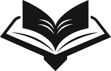 Open Quran Vector Silhouette Simple and Elegant Icon