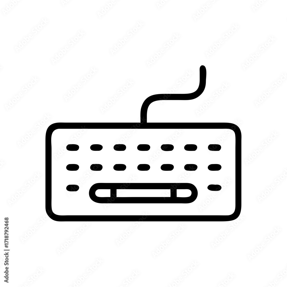 Fototapete vector art of keyboard for computer and typing related content