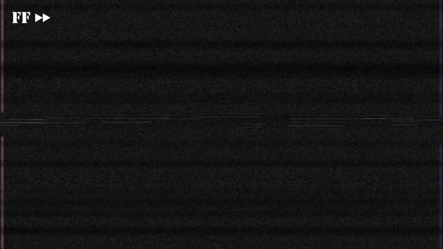 Retro Video FF Animation, VHS Fast Forward Glitch Effect

