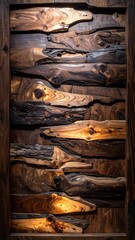 Rustic Wood Wall Art A Textured Display of Natural Beauty.