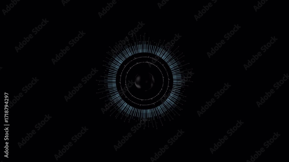 Poster abstract futuristic hud interface animation.