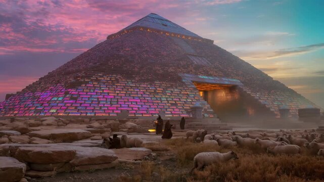 650 BCE &ndash; Sialk Ziggurat, Persia &ndash; In the quiet of dawn, Persian priests in simple brown robes light the first oil lamps on the Sialk Ziggurat, as a young herdsman with a flute leads his sheep out to 