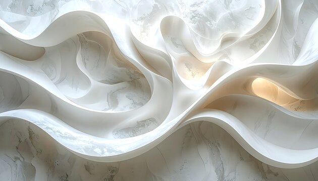 Abstract white architectural design
