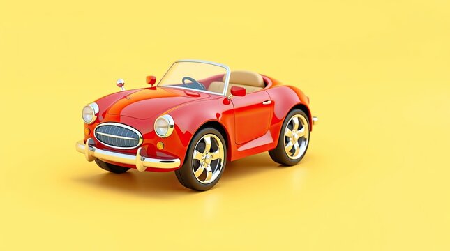 Modern 3D Car Illustration Design - Powered by Adobe