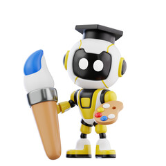3D Character Education Robot Study Learning Classroom School Academic Student Teacher Technology Knowledge Smart Innovation Science Robot Artificial Intelligence