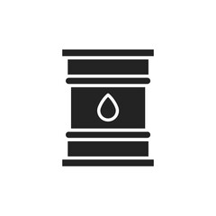 Black oil barrel. Oil barrel icon symbol. Oil barrel, isolated. Illustration icon.