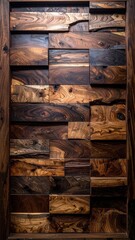 Rustic Wooden Wall Art with Unique Grain Patterns.