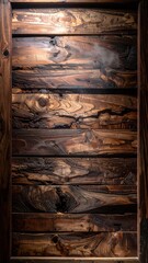 Rustic Wooden Wall Panel with Rich Textures and Warm Tones.