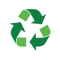 Obraz premium Green recycle icon. Recycle label separately on white background
