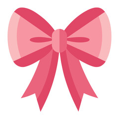Pink Bow or Ribbon Vector | Elegant Decorative AI Graphic Design File for Microstock