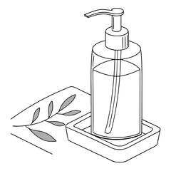Modern Soap Dispenser Icon Vector – AI Graphics Design for Microstock