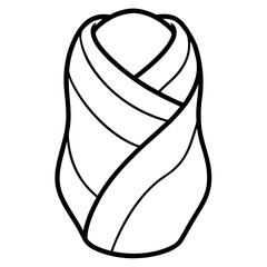 Minimalist Swaddle Blanket Icon Vector | AI Graphics Design File for Baby Care 