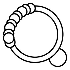 Editable teething ring vector icon design, perfect for baby care, nursery, and kids product graphics. AI file for microstock download. 