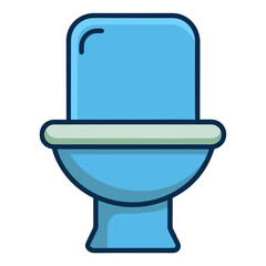 Minimal Toilet Icon Vector | Clean AI Graphic Design for Microstock