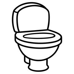 Minimal Toilet Icon Vector | Clean AI Graphic Design for Microstock