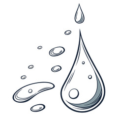 Water Droplet Icon Vector | Clean Minimal AI Graphic Design File for Microstock
