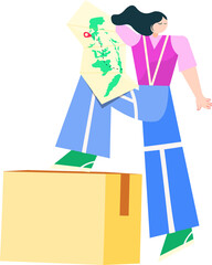 Flat Travel Character Illustration