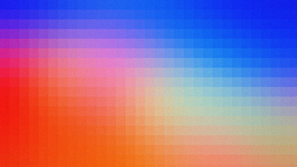 Colorful Mosaic Gradient Background with Grainy Noise Effect
