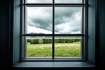 Fototapeta premium Solar Panels Against Overcast Sky with Clouds for Photovoltaic Energy Generation cells