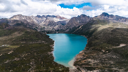 blue lake in Western Sichuan