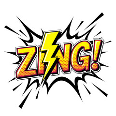 'Zing!' Comic Book Flash with Lightning Bolt
