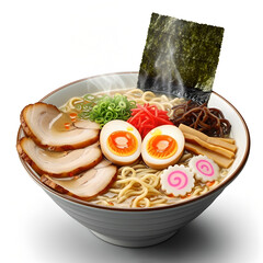 Japanese Ramen Noodle Soup with Pork and Egg