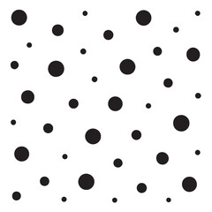 Abstract pattern of bold black dots scattered across a clean white background Ideal for modern design projects posters digital art prints and creative decorative layouts